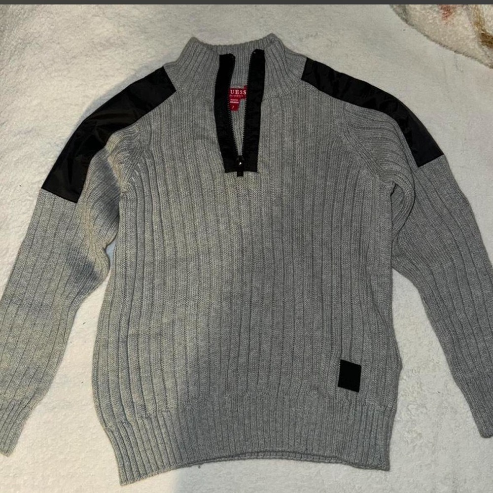 Guess Kids Gray Sweater with Black Accents